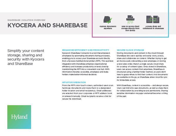 ShareBase, Kyocera, Solution, Software, Document Management, Simplified Office Solutions