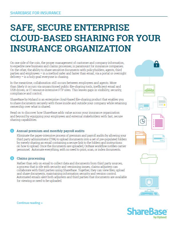 ShareBase, Insurance, Kyocera, Software, Document Management, Simplified Office Solutions